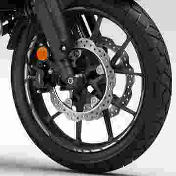 Honda NX500 - Jant Çıkartma Seti (17″ Arka) Matte Crypton Silver Met.