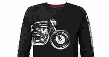 Honda Collection Custom Motorlu Bisiklet Yaka Siyah Sweatshirt