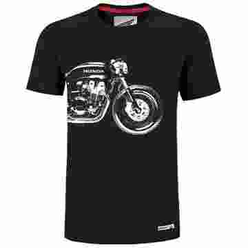 Honda Collection Custom Motorlu Siyah T-Shirt