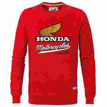 Honda Collection Elsinore Bisiklet Yaka Kırmızı Sweatshirt