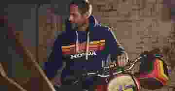 Honda Collection Sunset Kapüşonlu Lacivert Sweatshirt