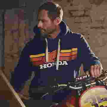 Honda Collection Sunset Kapüşonlu Lacivert Sweatshirt