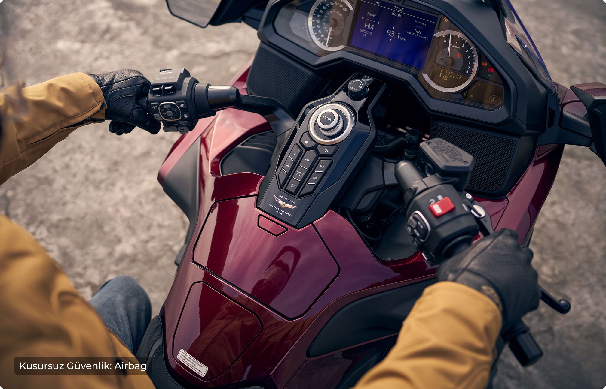 Honda GL1800 Gold Wing kusursuz güvenlik airbag