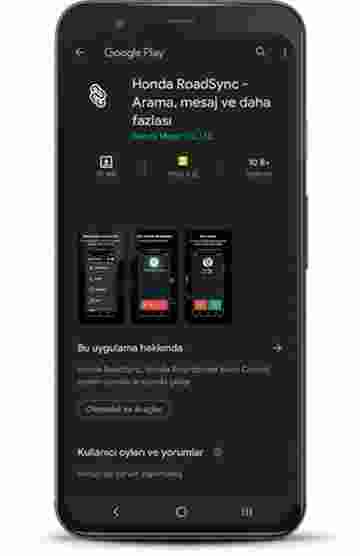 Google Play Store yada Apple Store’dan Honda RoadSync’i yükleyin ve izinleri kabul edin.